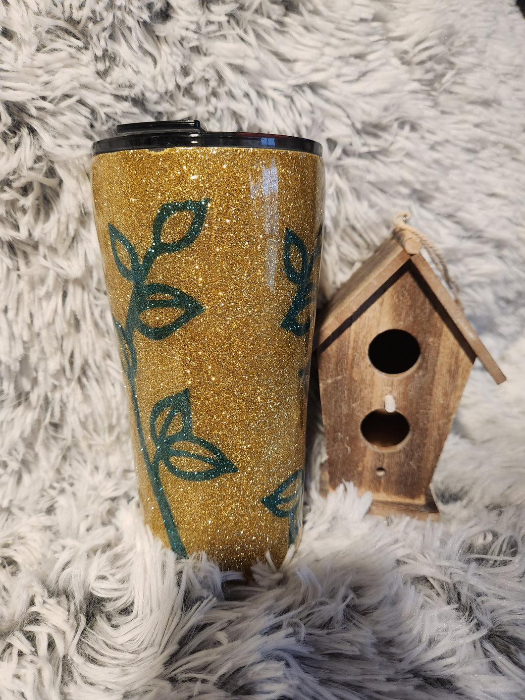 Gold Leaf Tumbler - 20 oz Curve